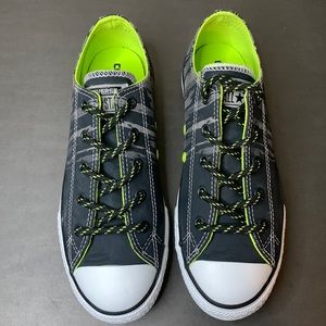 Converse All Star Ox 654219C  Boys Sz 4 Grade School Shoes Size 4 Black/Lime